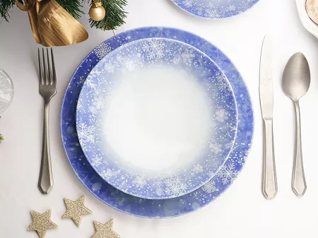 Komplet talerzy na 6 osób (18 el.) Lubiana - Boss / Vanilla 9076 Frozen