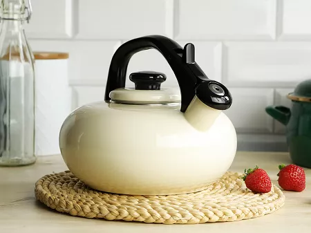 Czajnik emaliowany 2,5 L Forchetto - Luna Cremoso 1FO.CZA.1116