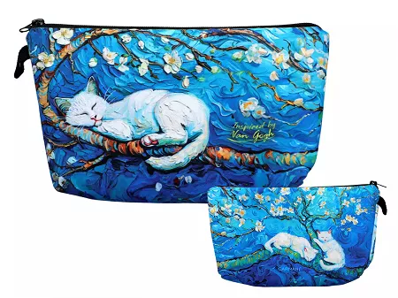 Kosmetyczka 14,5 x 10 cm Carmani - Inspirowana malarstwem, Biały kot 33.021-4848