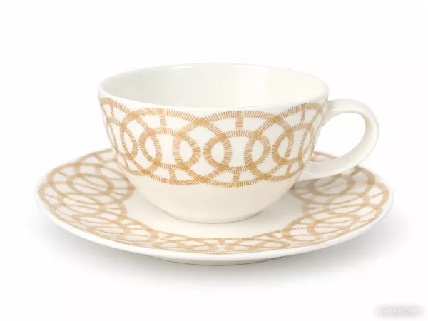 Filiżanka ze spodkiem 0,35 L / 17,5 cm Bogucice - Olga Gold 955 WYPRZEDAŻ Filiżanka ze spodkiem 0,35 L / 17,5 cm Bogucice - Olga Gold 955 WYPRZEDAŻ