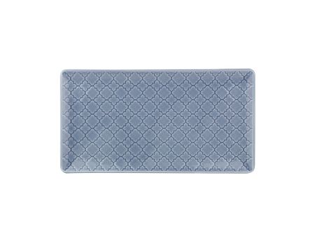 Półmisek prostokątny 24x13 cm Lubiana - Marrakesz Szaro-niebieski