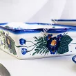 Naczynie do zapiekania 29 cm prostokątne Bolesławiec - Kwiaty Kuleszy gat. I
