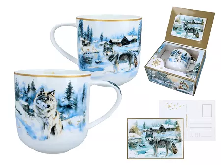 Kubek 0,5 L Carmani - Zima wszędzie, Wilki 33.219-9110