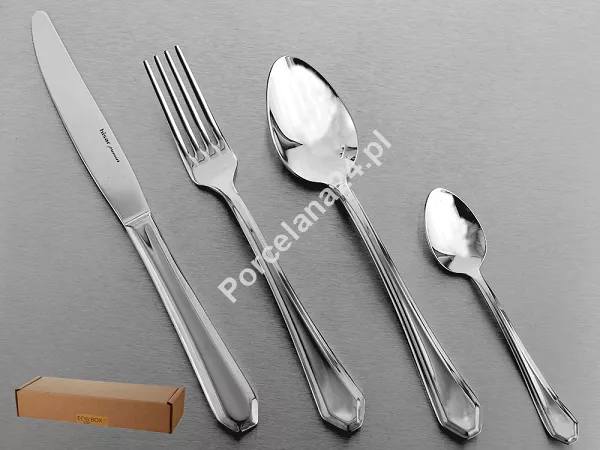 Komplet sztućców 24 cz. na 6 osób Hisar - Riva (4.0/3.0 mm) wysoki połysk Komplet sztućców 24 cz. na 6 osób Hisar - Riva (4.0/3.0 mm) wysoki połysk