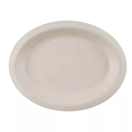 Talerz owalny 32 x 25,8 cm z trzciny cukrowej - Opakowanie 5 szt.- Single EM.TC.TO32-OP-5 Talerz owalny 32 x 25,8 cm z trzciny cukrowej - Opakowanie 5 szt.- Single EM.TC.TO32-OP-5