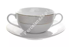 Bulionówka ze spodkiem 0,40 L / 16 cm Bogucice - Lido Gold 936
