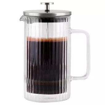 Zaparzacz z podwójną ścianką 1L Vialli Design - Tulip srebrny mat 1K.TUL.0657