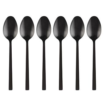 Komplet 6 łyżeczek do herbaty Kulig - Piano Black 9590
