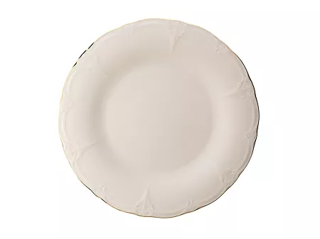 Talerz deserowy 21 cm Bon Bistro - Retro Golden Rim ecru