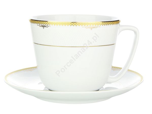 Filiżanka ze spodkiem 0,4 L / 18 cm Bogucice - Luxor Gold 1089 Filiżanka ze spodkiem 0,4 L / 18 cm Bogucice - Luxor Gold 1089