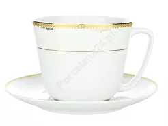 Filiżanka ze spodkiem 0,4 L / 18 cm Bogucice - Luxor Gold 1089