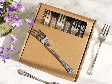 Komplet 6 widelczyków do ciasta 15 cm Pintinox 1929 - Bernini (3.0 mm) złocony