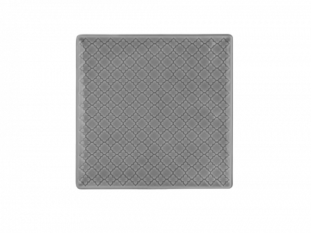 Talerz deserowy kwadratowy 20,5x20,5 cm Lubiana - Marrakesz Szary