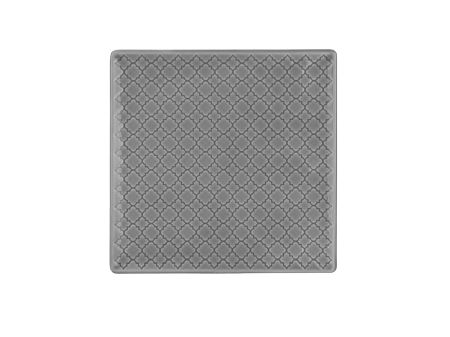 Talerz deserowy kwadratowy 20,5x20,5 cm Lubiana - Marrakesz Szary