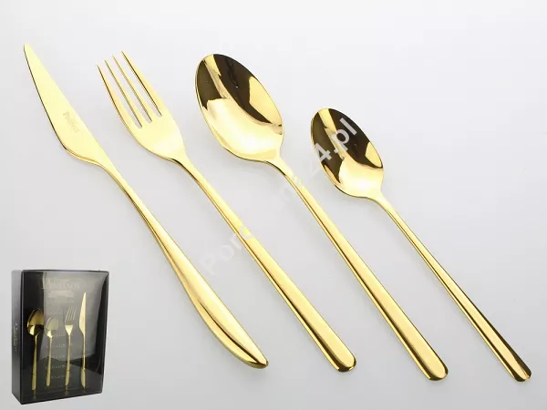 Komplet sztućców 24 cz. na 6 osób PINTINOX - Florence Gold - pudełko 23.26LO.7091.K24 Komplet sztućców 24 cz. na 6 osób PINTINOX - Florence Gold - pudełko 23.26LO.7091.K24