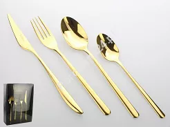 Komplet sztućców 24 cz. na 6 osób PINTINOX - Florence Gold - pudełko 23.26LO.7091.K24