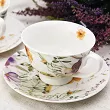 Komplet 2 filiżanek ze spodkami 0,25 l / 15 cm Duo - Pansy 15.PAN.K2FS