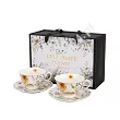 Komplet 2 filiżanek ze spodkami 0,25 l / 15 cm Duo - Pansy 15.PAN.K2FS