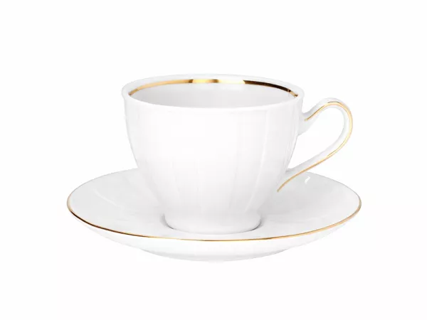 Filiżanka ze spodkiem 0,25 L/15,7 cm Ćmielów - Oktawa 3610 Złota Linia Filiżanka ze spodkiem 0,25 L/15,7 cm Ćmielów - Oktawa 3610 Złota Linia