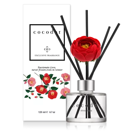 Dyfuzor zapachowy z patyczkami i prawdziwymi kwiatami 200 ml Cocodor - White Musk 30430 Dyfuzor zapachowy z patyczkami i prawdziwymi kwiatami 200 ml Cocodor - White Musk 30430