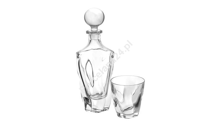 Kpl. szklanek do whisky 0,32 L (6szt) + karafka 0,75 L (1szt) Bohemia - BARLEY TWIST 4SB.BAR.020895 Kpl. szklanek do whisky 0,32 L (6szt) + karafka 0,75 L (1szt) Bohemia - BARLEY TWIST 4SB.BAR.020895