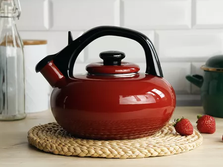 Czajnik emaliowany 2,5 L Forchetto - Luna Rosso 1FO.CZA.1055