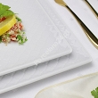 Serwis obiadowo na 12 osób (42el) kwadratowy Lubiana - Marrakesz Biały 