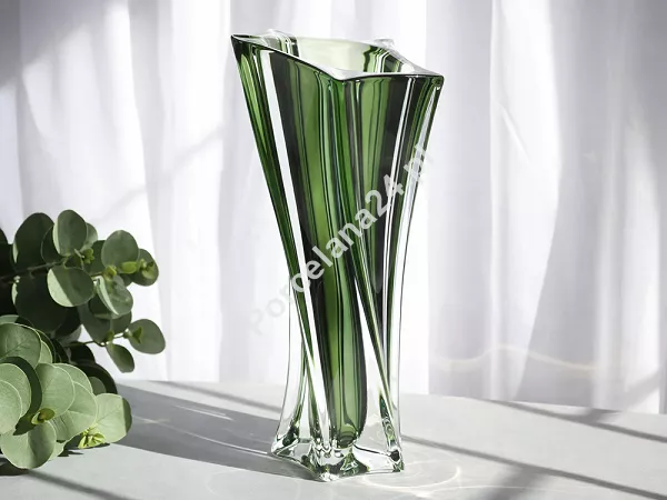 Wazon 28 cm Bohemia - Yoko Smokey Green 114976 Wazon 28 cm Bohemia - Yoko Smokey Green 114976