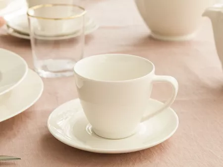 Komplet do kawy na 6 osób (18el) Karolina - MariaPaula Ecru (Nova)