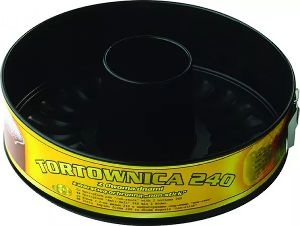 Tortownica / forma okrągła z dwoma spodami 24 cm SNB - Czarna 1OD.FOR.38 Tortownica / forma okrągła z dwoma spodami 24 cm SNB - Czarna 1OD.FOR.38