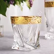 Kpl. szklanek do whisky 0,34 L (6szt) + karafka 0,85L (1szt) Bohemia - Quadro Baroko Gold 4SB.QUB.000507