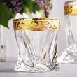 Kpl. szklanek do whisky 0,34 L (6szt) + karafka 0,85L (1szt) Bohemia - Quadro Baroko Gold 4SB.QUB.000507