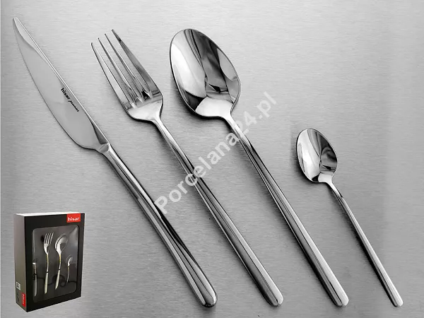 Komplet sztućców 24 cz. na 6 osób Hisar - Bahama (4.0/3.0mm) wysoki połysk Komplet sztućców 24 cz. na 6 osób Hisar - Bahama (4.0/3.0mm) wysoki połysk