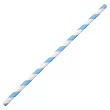 Słomka papierowa 19,7 cm - Opakowanie 100 szt. - Classic Niebiesko-białe paski EM.PA.SŁ-PN