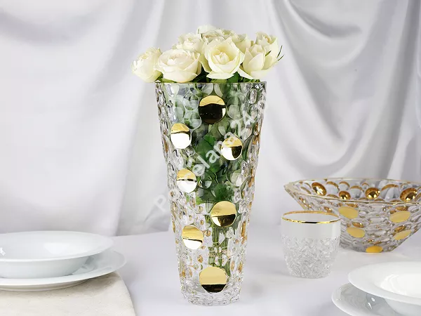 Wazon 31 cm Bohemia - LISBOA GOLD 4SB.LGO.022410 Wazon 31 cm Bohemia - LISBOA GOLD 4SB.LGO.022410
