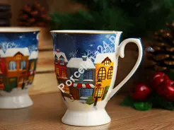 Komplet 2 kubków 0,36 L Duo - Christmas city 15.CHCI.K2K