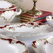 Serwis obiadowy na 12 osób (43el) Ćmielów - Rococo 0040 PURPURA