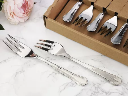 Komplet 6 widelczyków do ciasta 15,1 cm Pintinox 1929 - Settecento (3.0 mm) GIFT BOX