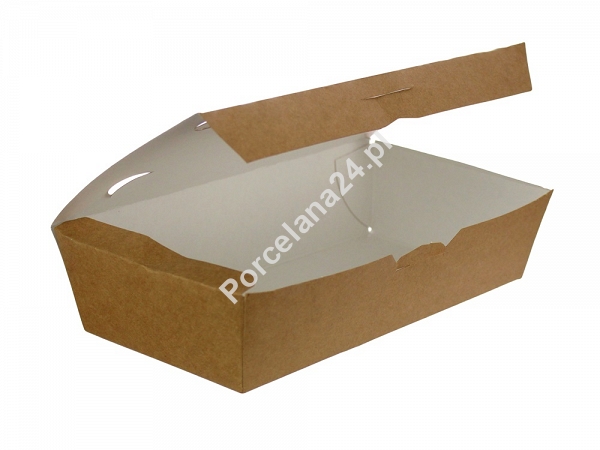 Food Box 20 x 10 x 5 cm - Opakowanie 10 szt. - Eco papier biały/kraft E.FB10-10 Food Box 20 x 10 x 5 cm - Opakowanie 10 szt. - Eco papier biały/kraft E.FB10-10