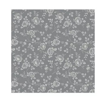 Serwetki 33 x 33 cm (20szt) Polmak - Daisy srebrne róże 55.SD-OG-017303