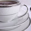 Garnitur do herbaty na 12 osób (39el) Bogucice - New Hollis Platin 883F