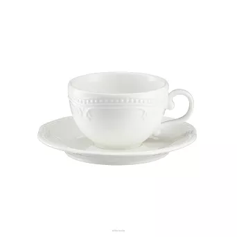 Filiżanka ze spodkiem do espresso 0,7 L Villa Italia - White Princess