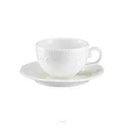 Filiżanka ze spodkiem do espresso 0,7 L Villa Italia - White Princess