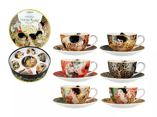 Kpl. filiżanek ze spodkiem 0,23L w opakowaniu (6 szt.) Carmani - Gustav Klimt 33.532-8403 Kpl. filiżanek ze spodkiem 0,23L w opakowaniu (6 szt.) Carmani - Gustav Klimt 33.532-8403