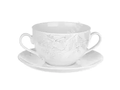 Bulionówka ze spodkiem 0,35 L / 16 cm Chodzież - Yvonne W017 ROSE