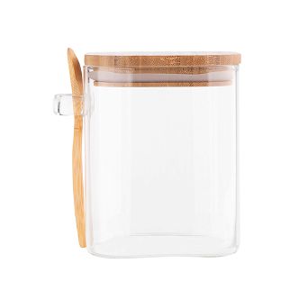 Pojemnik szklany 800 ml z pokrywką i łyżeczką Altom Design - 07.POJ.8431