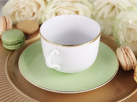 Filiżanka ze spodkiem 0,28 L / 15 cm Porcel - Matcha 10.MA.FS28
