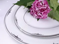Komplet talerzy na 6 osób (18el) Bogucice - Luxor Platin 1045
