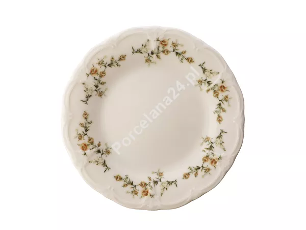 Talerz deserowy 16 cm Bon Bistro - Retro Brown Flowers ecru Talerz deserowy 16 cm Bon Bistro - Retro Brown Flowers ecru