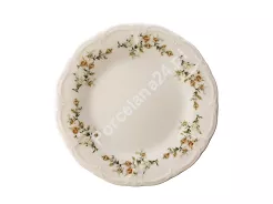 Talerz deserowy 16 cm Bon Bistro - Retro Brown Flowers ecru